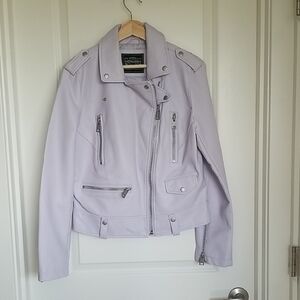 Signature by Levi Strauss Purple Leather Jacket Moto Style